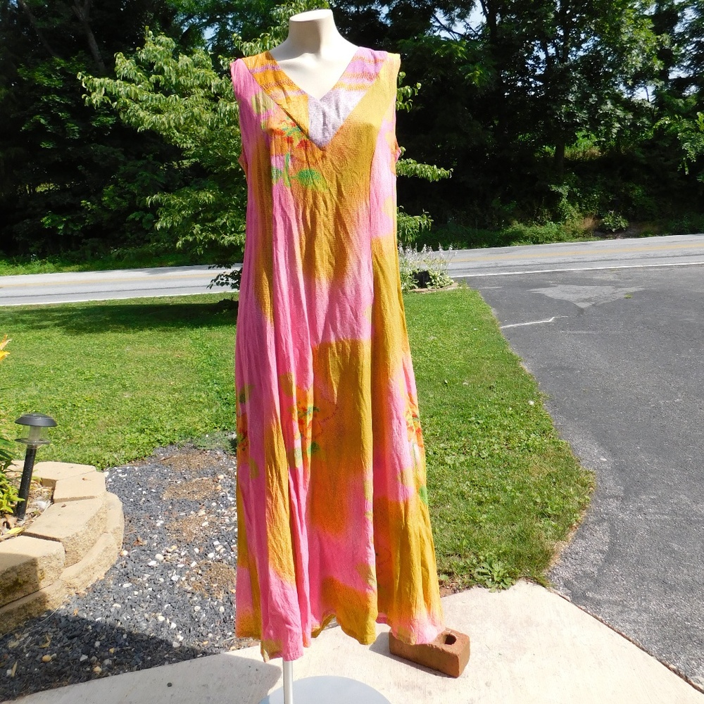 RARE Jams World Vintage Rayon Summer Dress sz M